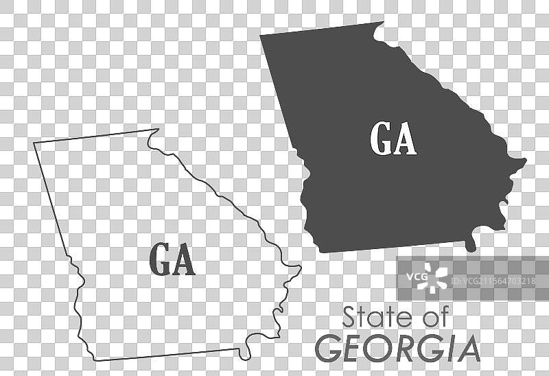 乔治亚州的轮廓和剪影图片素材
