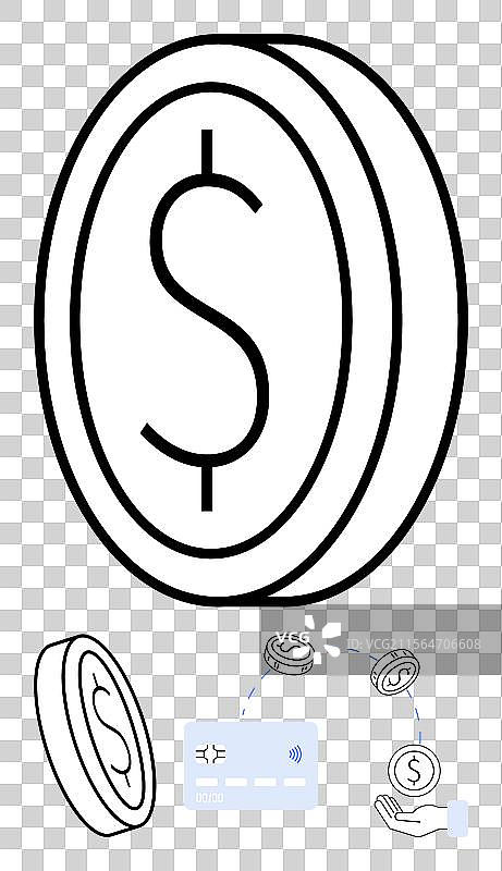 金融交易概念与美元符号图片素材