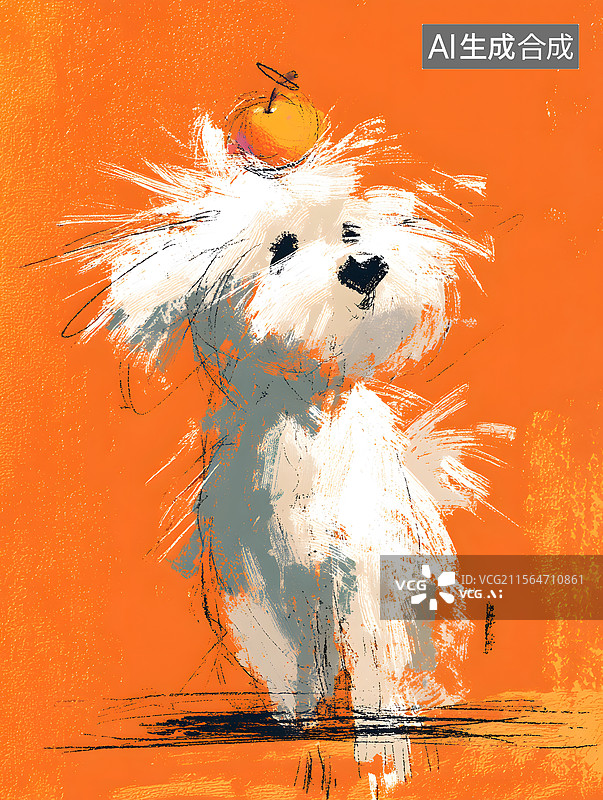 【AI数字艺术】潦草 小狗图片素材