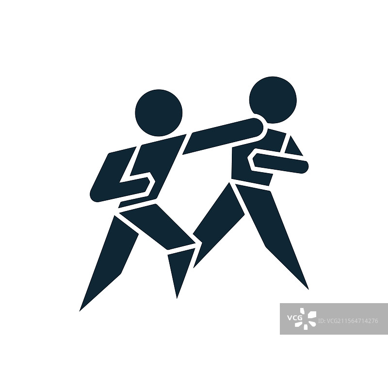 武术简单图标战斗剪影标志图片素材