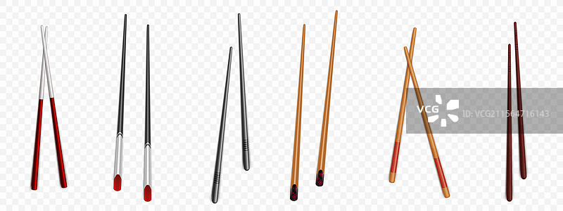 逼真的筷子收藏图片素材