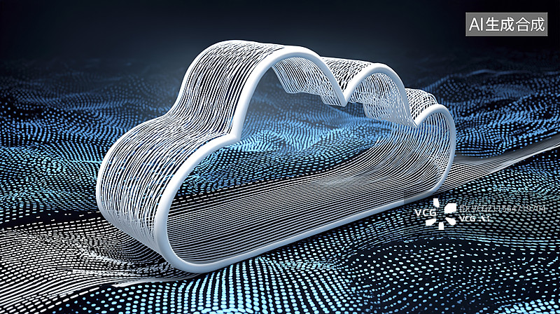 【AI数字艺术】云计算数字科技图片素材