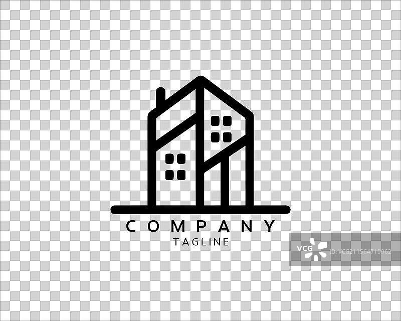 房地产公司标志轮廓图标图片素材