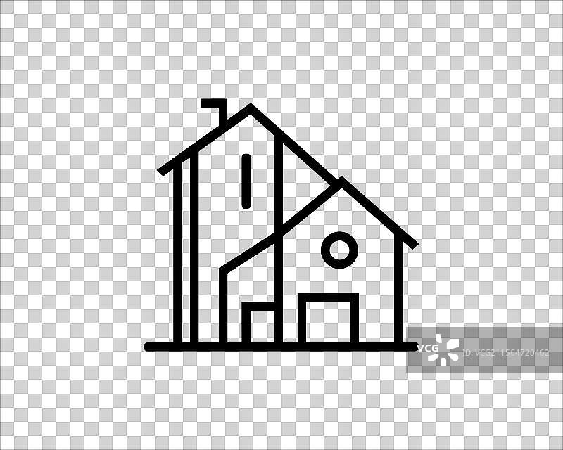 房屋或房地产图标标志设计模板图片素材