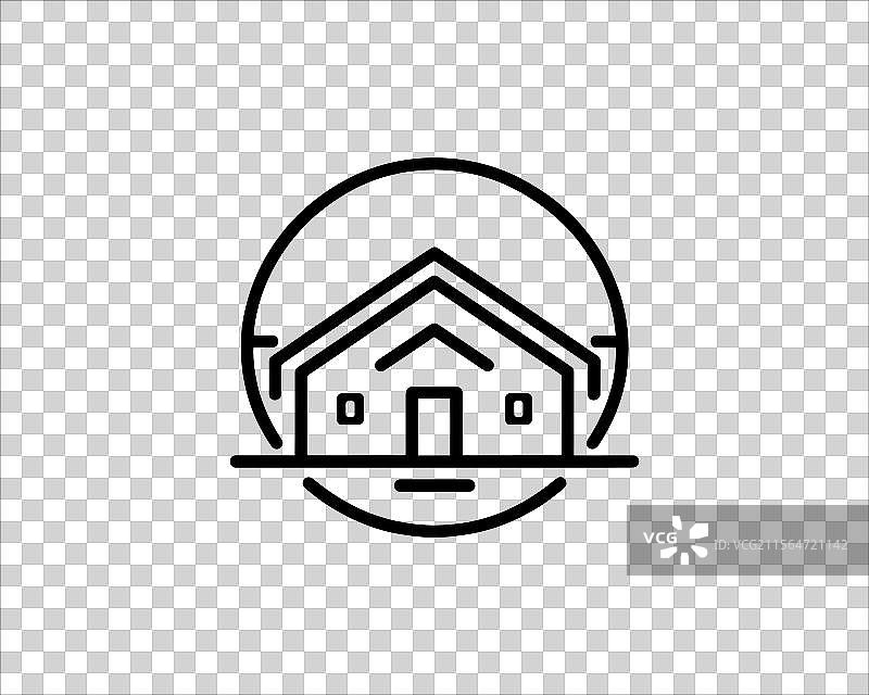 房屋或房地产图标标志设计模板图片素材