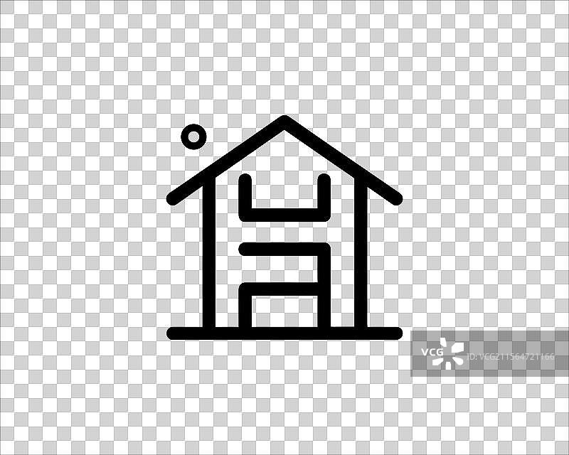 房屋或房地产图标标志设计模板图片素材