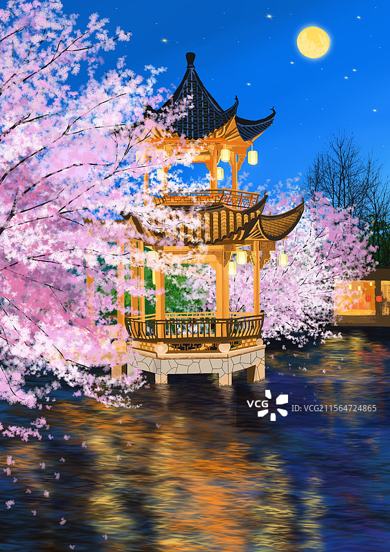 春江花月夜图片素材