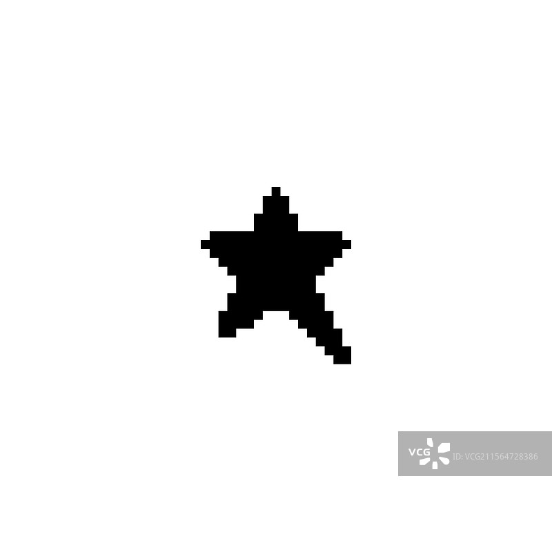 黑色星星像素艺术Y2K图标评分图片素材