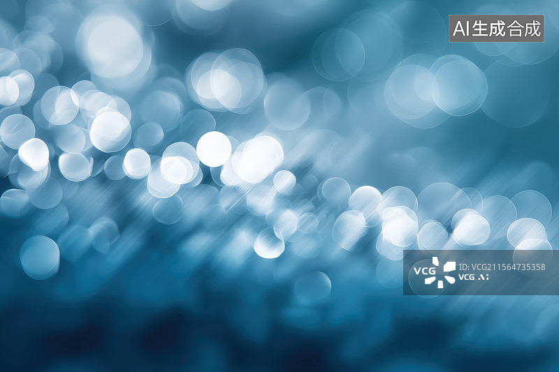 【AI数字艺术】蓝色光斑背景图片素材