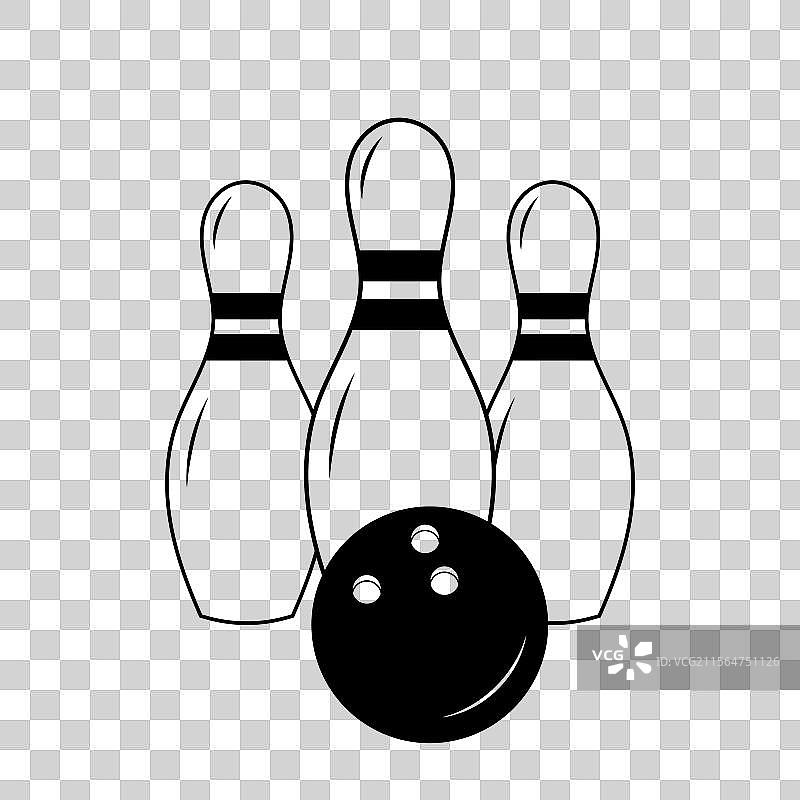 黑白保龄球图片素材