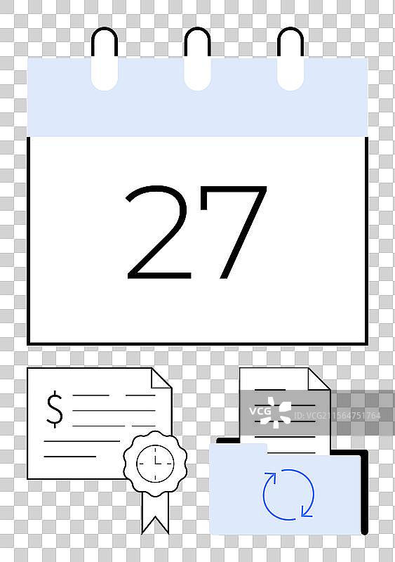 带有日期的财务文件日历图片素材