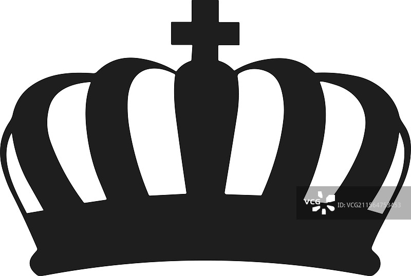 皇家皇冠轮廓 - 优雅的君主制象征图片素材