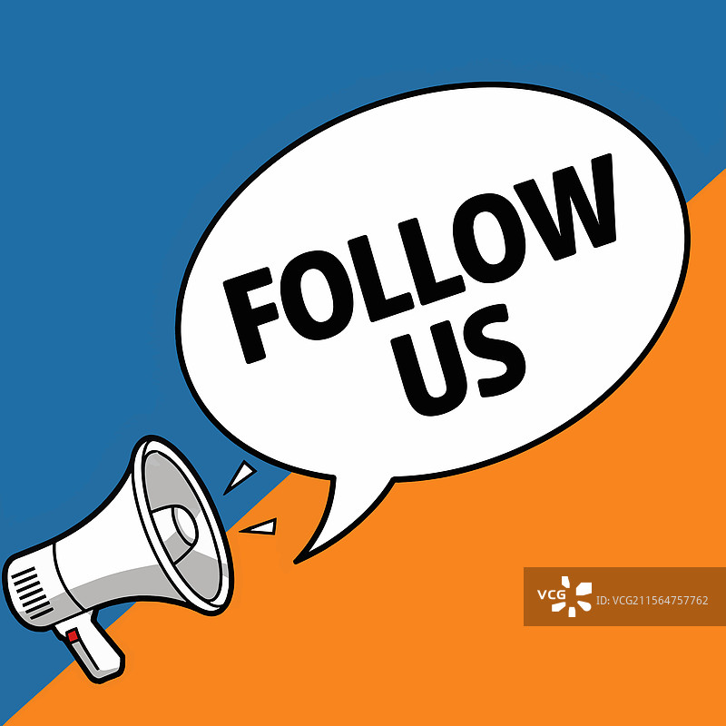 关注我们 - 社交媒体号召行动图片素材