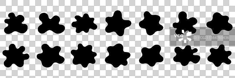 不规则的斑点形状几何图形集合图片素材