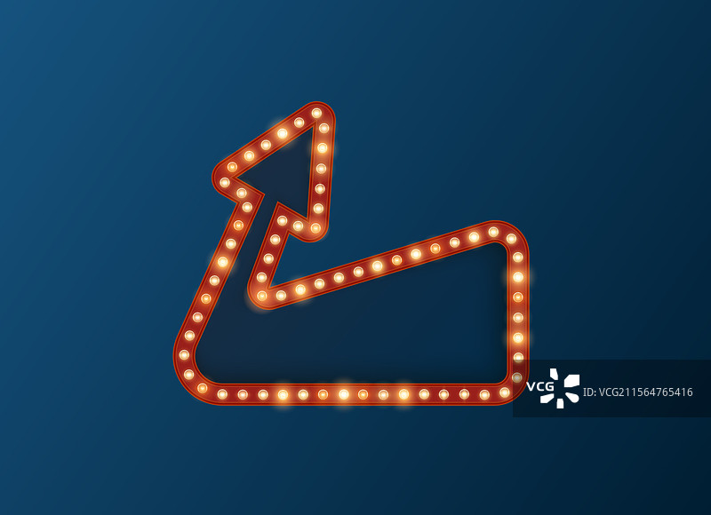 复古马戏团框架，带有闪烁的灯光图片素材