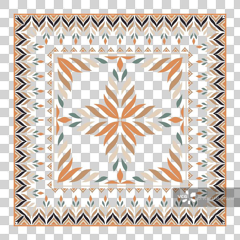 装饰性对称叶子印花图案图片素材