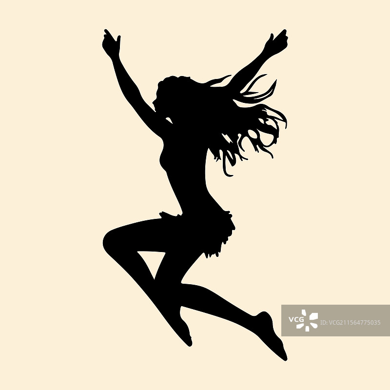舞者女性剪影图片素材