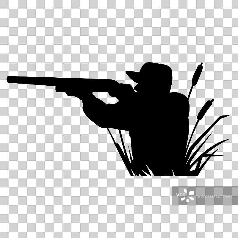 野鸡狩猎鸟类狩猎剪影图片素材