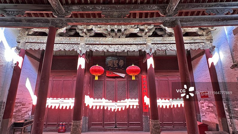 山西运城夏县裴介镇墙下村关帝庙图片素材