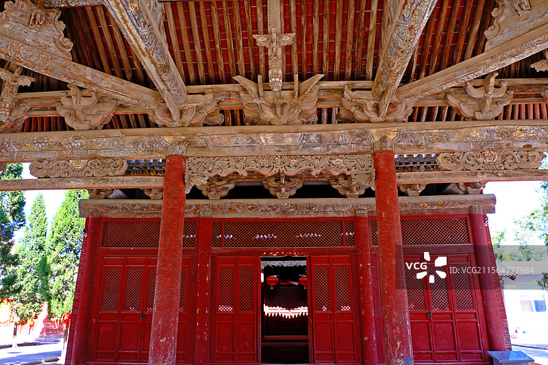 山西运城夏县裴介镇墙下村关帝庙图片素材