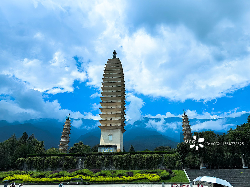 大理崇圣寺三塔图片素材