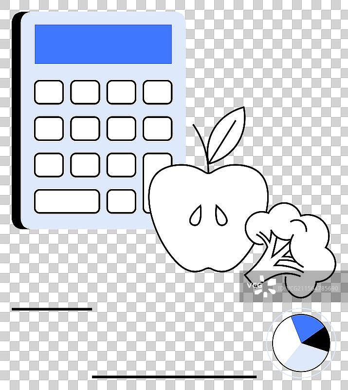 营养规划概念与计算器图片素材