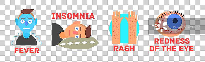 疟疾或登革热症状信息图表图片素材