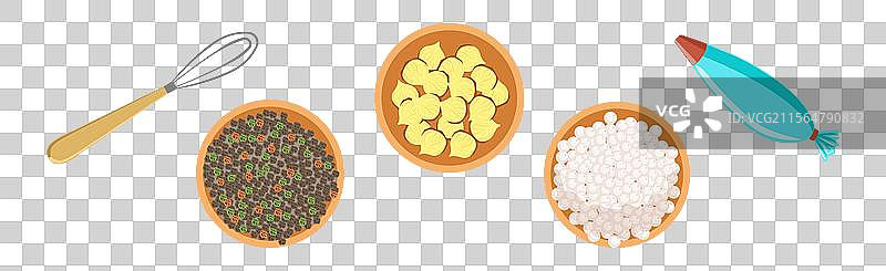 厨房用具的烹饪和食品准备图片素材