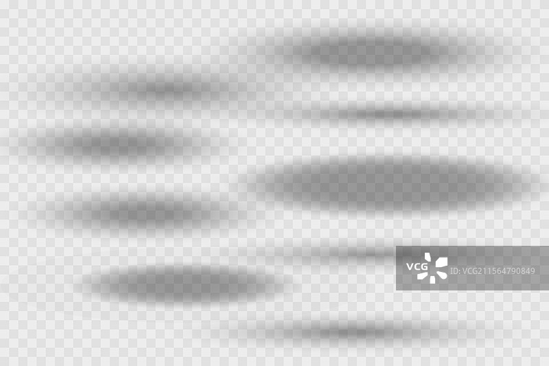 不同的真实圆形阴影柔和形状图片素材