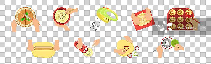 厨房用具的烹饪和食品准备图片素材