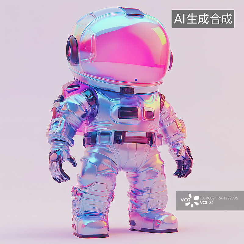 【AI数字艺术】炫彩宇航员图片素材
