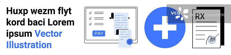 医疗账单和支付概念图片素材