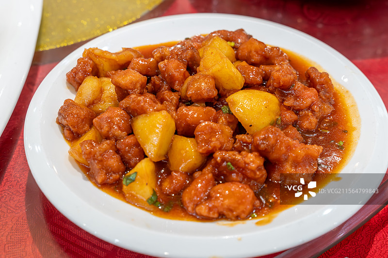 福建传统家常菜之红烧荔枝肉图片素材