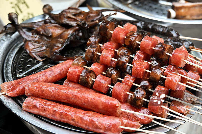 绍兴安昌古镇腊味图片素材