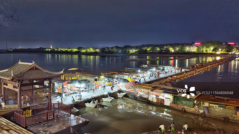 江西赣州古浮桥图片素材