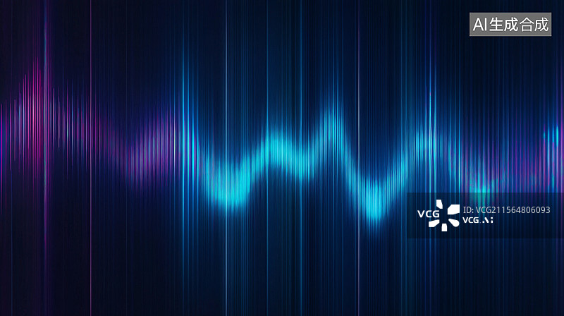 【AI数字艺术】声波波形图图片素材