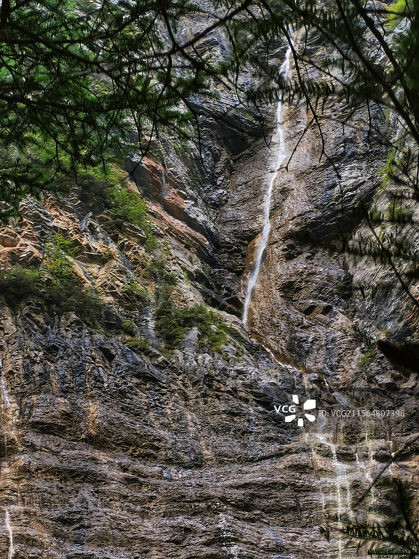 九寨沟剑岩悬泉图片素材