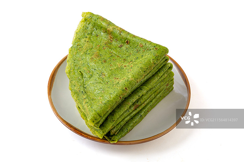 翡翠青菜煎饼图片素材
