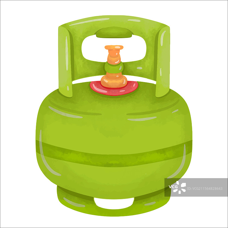 绿色液化石油气气瓶图片素材