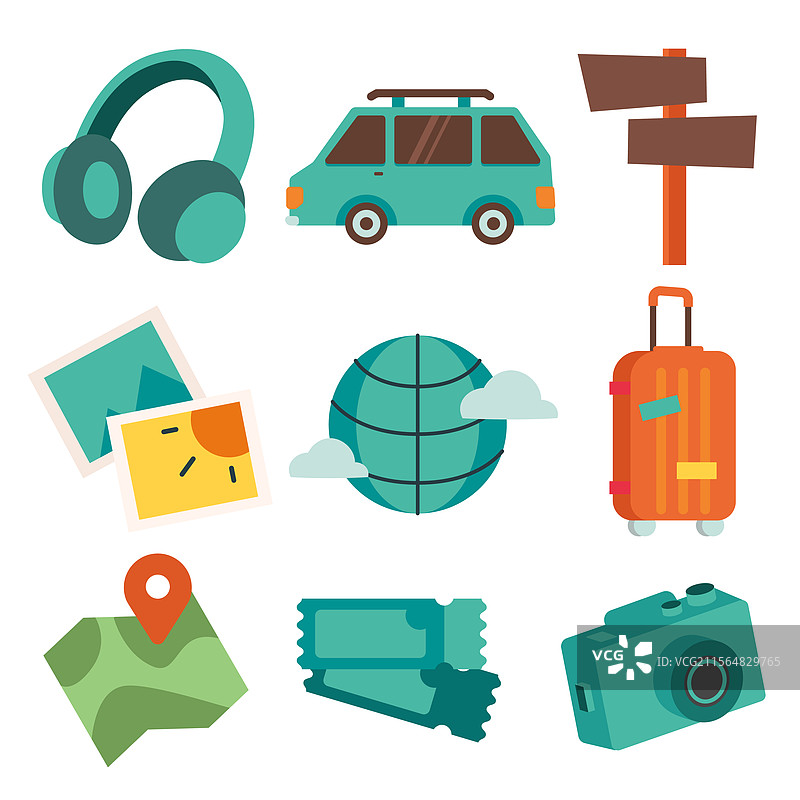 假期度假图标集 旅行 旅游图片素材