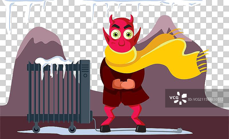 地狱结冰的概念与图片素材