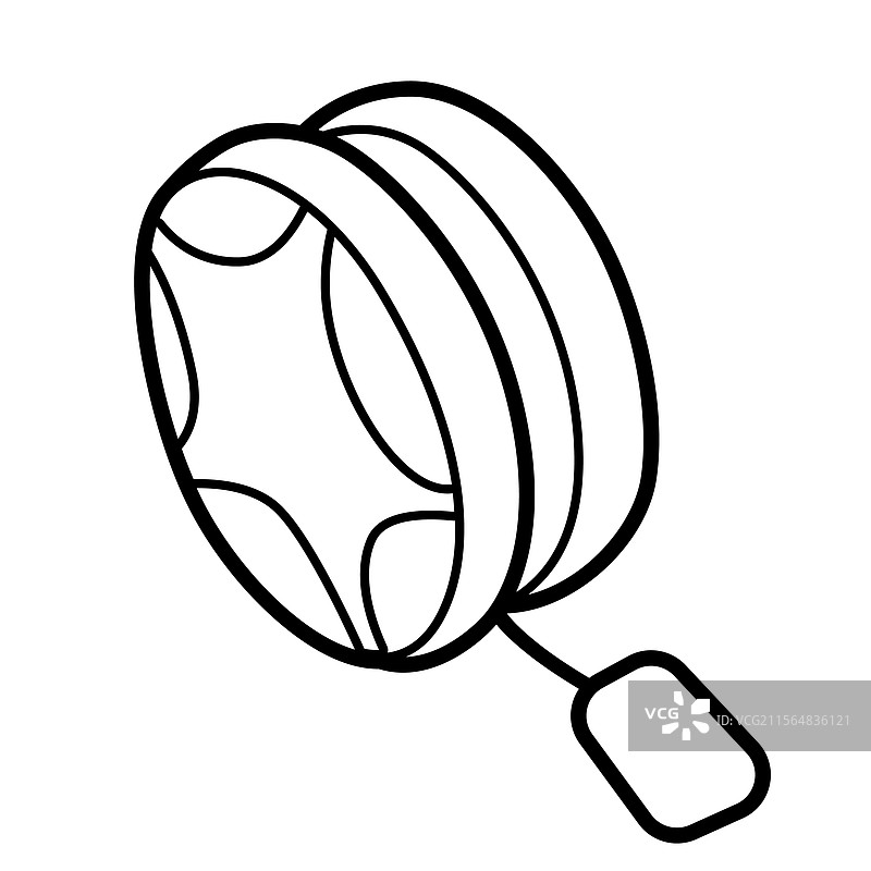 悠悠球线条艺术图标图片素材