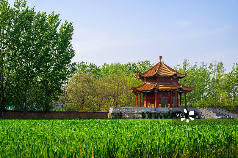 天津玉佛禅寺(千尊玉佛寺)僧众自养地、观音亭图片素材