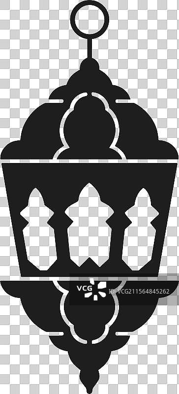 优雅的阿拉伯灯笼，伊斯兰教的斋月灯图片素材