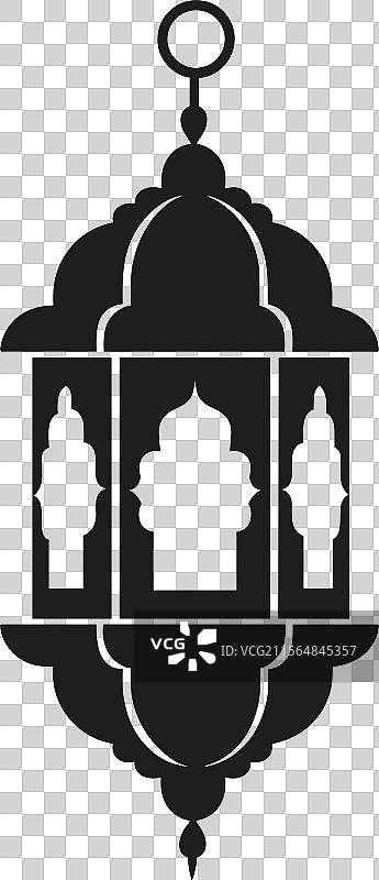 优雅的伊斯兰灯笼 - 传统阿拉伯风格图片素材