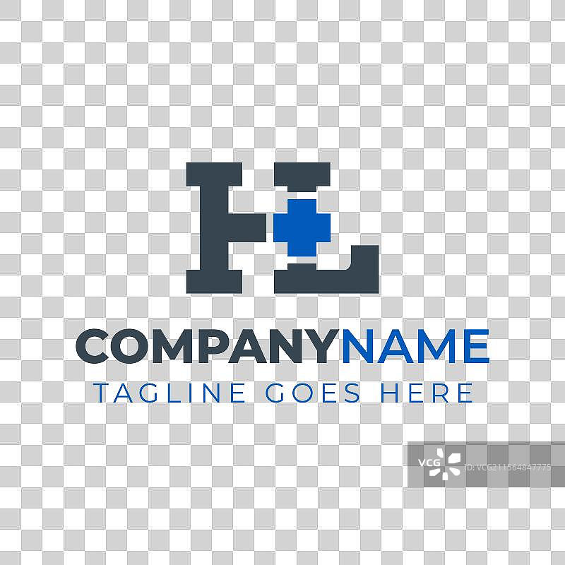 医疗加号医院标志字母HL图片素材