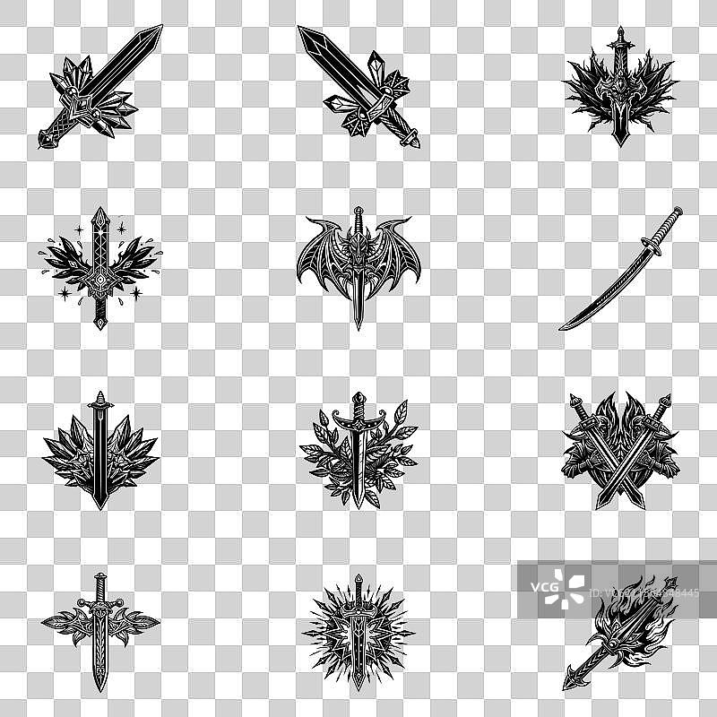 剑的SVG图形图片素材