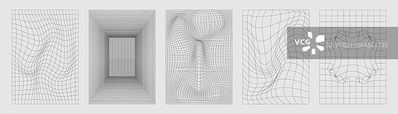 Y2K扭曲网格背景图片素材