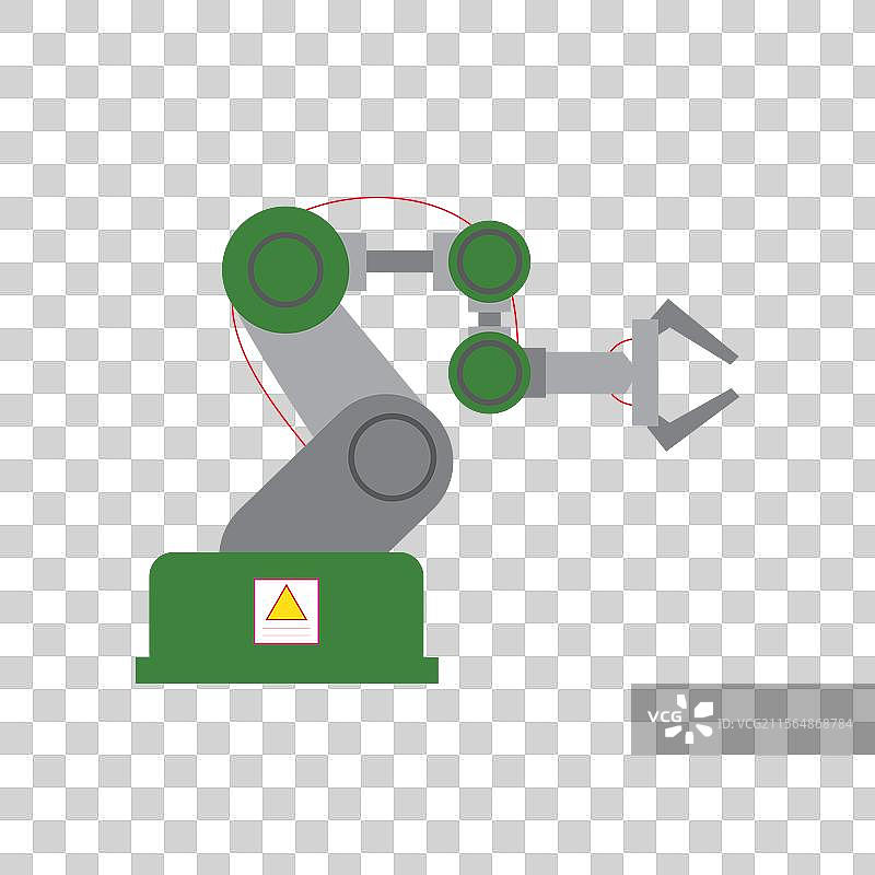 自动化工业机器人手臂孤立展示图片素材