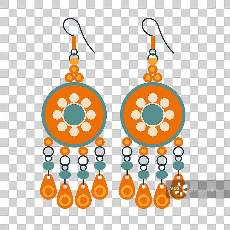 平面设计中的东方耳环图标图片素材